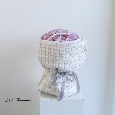 Chanel Pearl Lavender Rose Round Bouquet