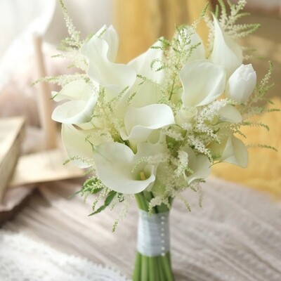 Classic White Calla Bridal Bouquet