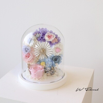 Mini Preserved Ferris Wheel Glass Cloche Mini Preserved Ferris Wheel Glass Cloche