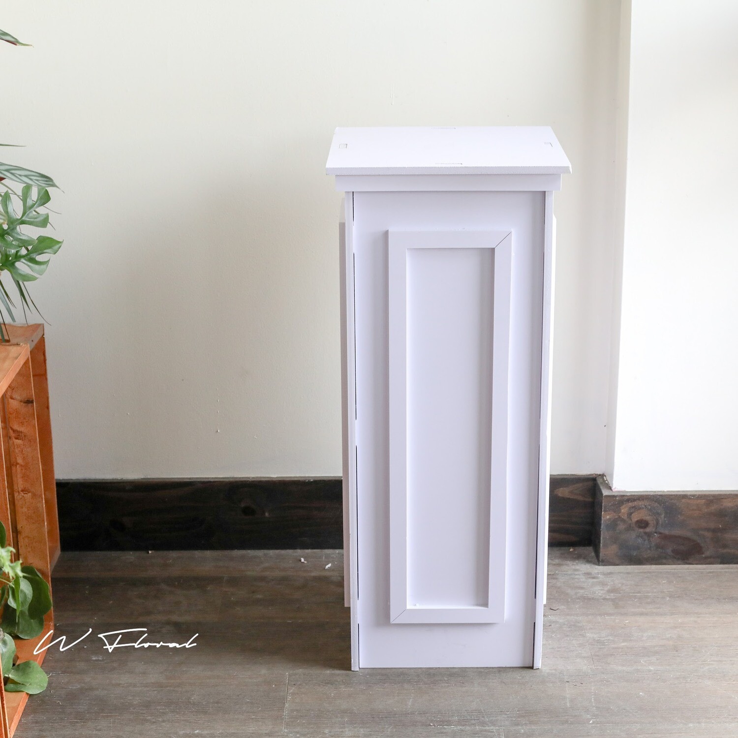 *Rental* Solid White Roman Column Riser Stand Pedestal Plinth - Foam Plastic