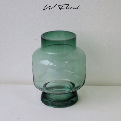 Emerald Wide Waist Vase