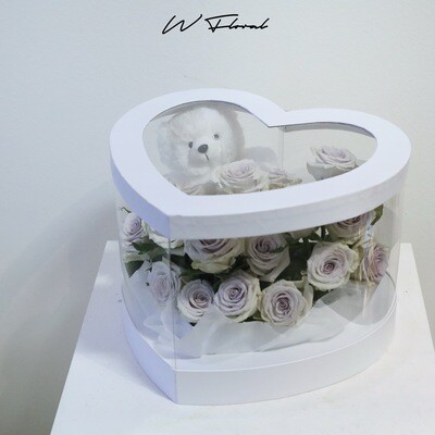 Love U Bear Box Ice Cream Rose - Valentine's Day 2023