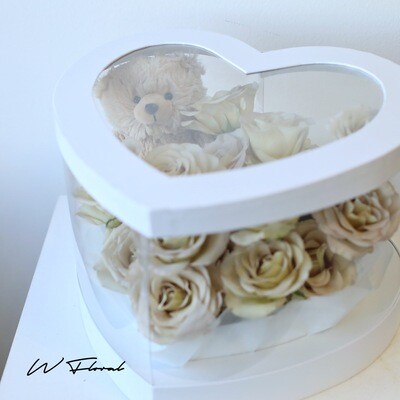 Love U Bear Box Vintage Rose - Valentine's Day 2023
