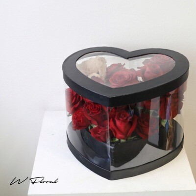 Love U Bear Box Red Rose
