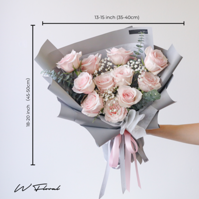 11 Pink Rose Bouquet