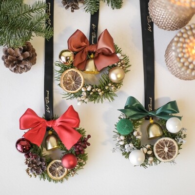 Merry Christmas Mini Wishes Hanging Wreath