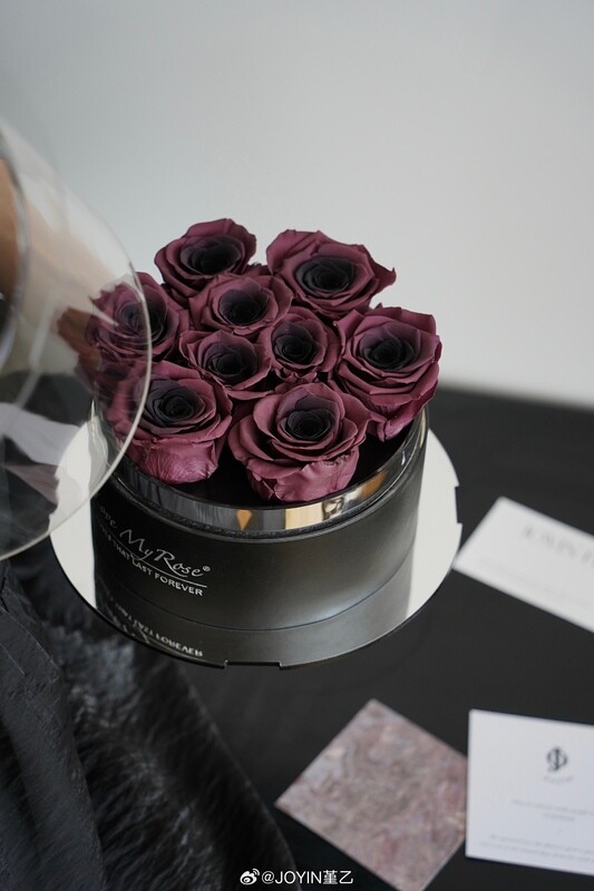 Preserved Rose - Round Gift Box - Plum Rose