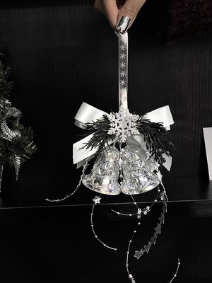 Merry Christmas Mini Preserved Hanging Glass Bell