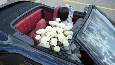 Giselle White Rose Bouquet