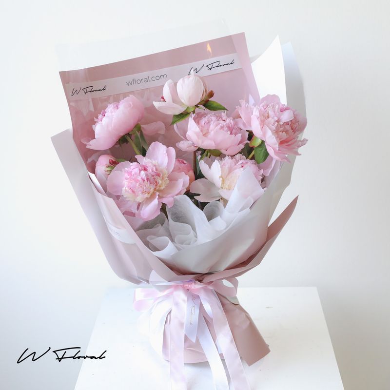 Pink Peony Peonies Posy Bouquet