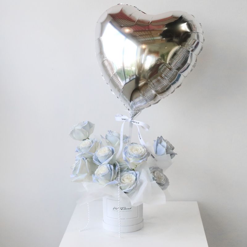Icy Blue Rose Hug