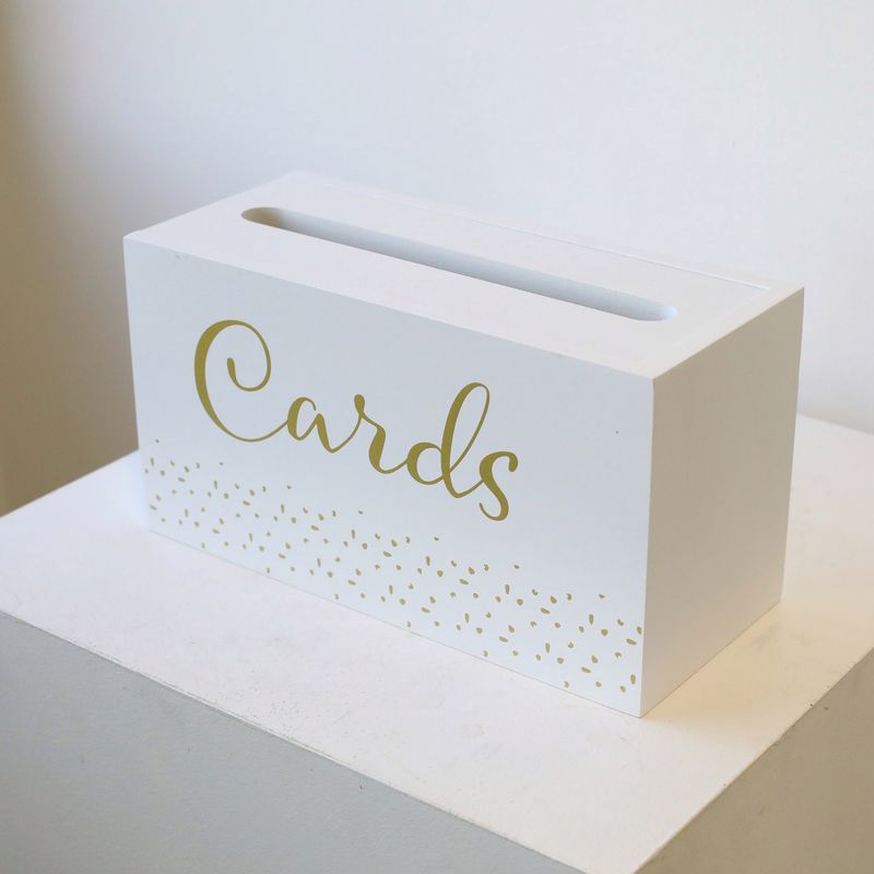 *Rental* White Wooden Money Box / Card Box