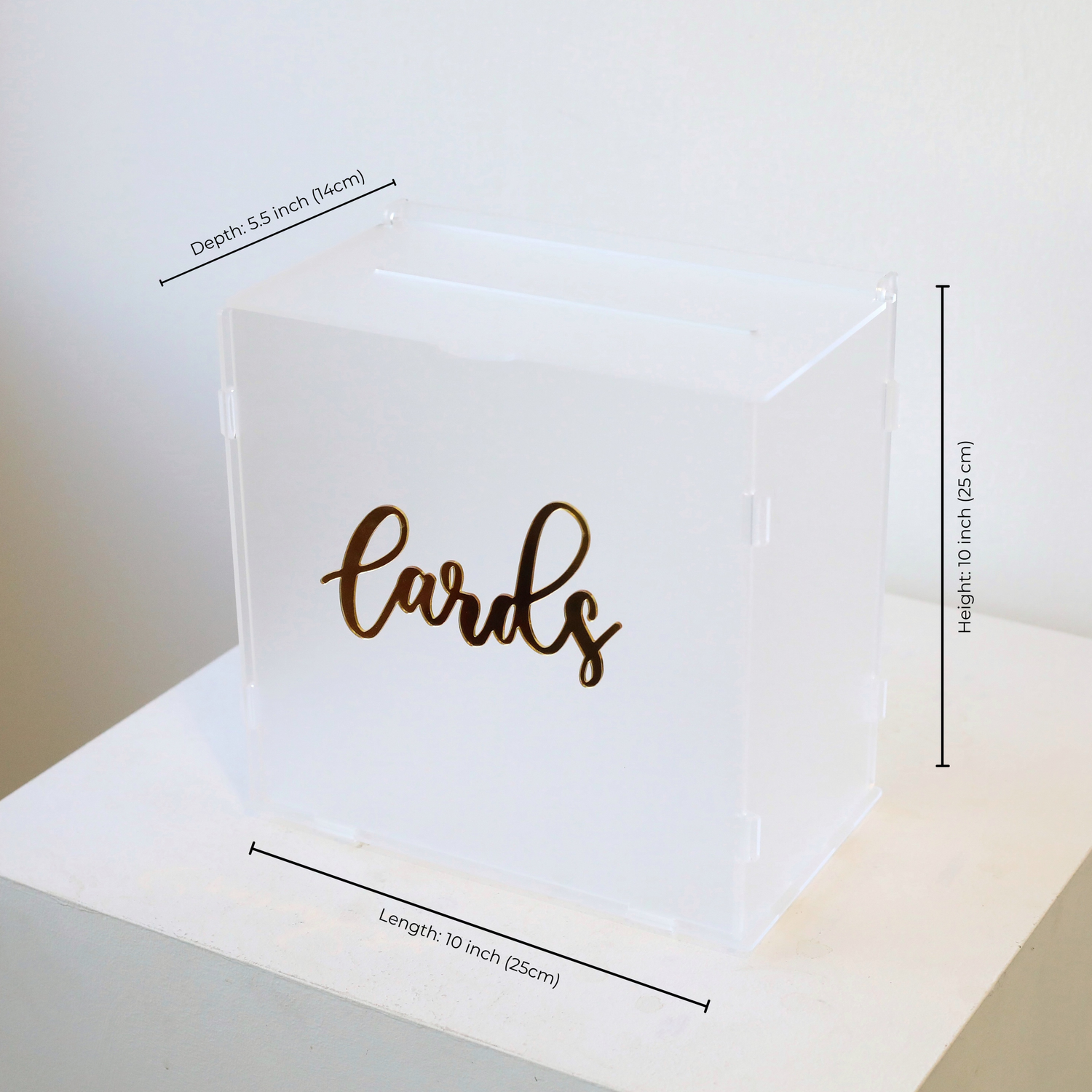 *Rental* Acrylic Frosted Money Box / Card Box