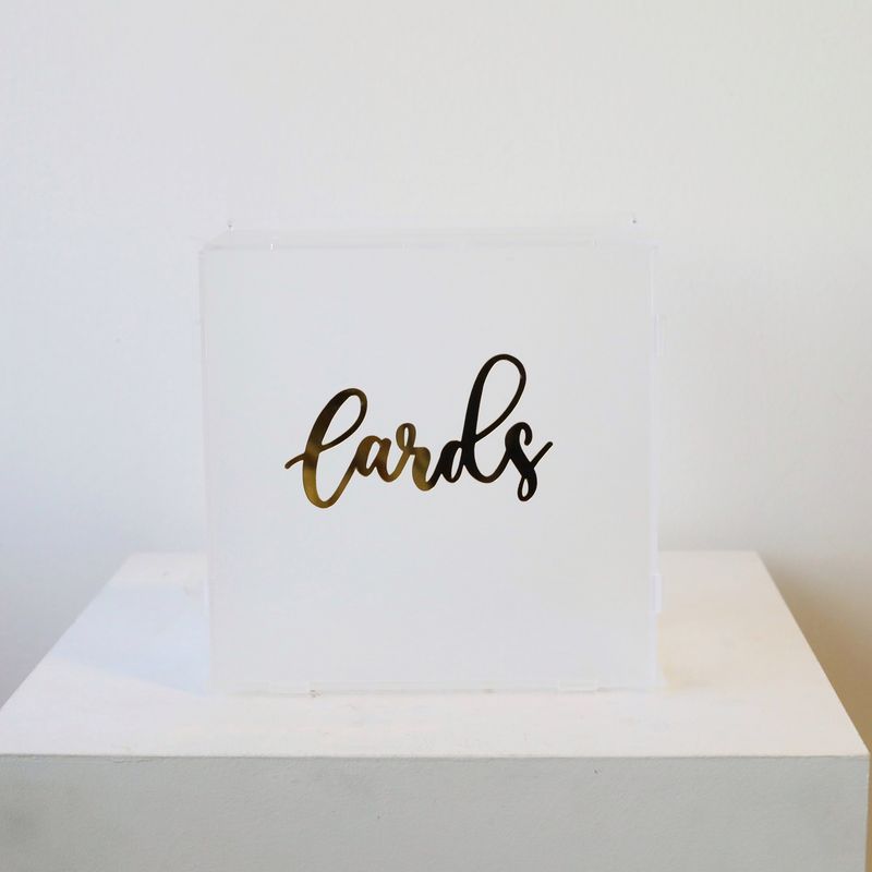 *Rental* Acrylic Frosted Money Box / Card Box