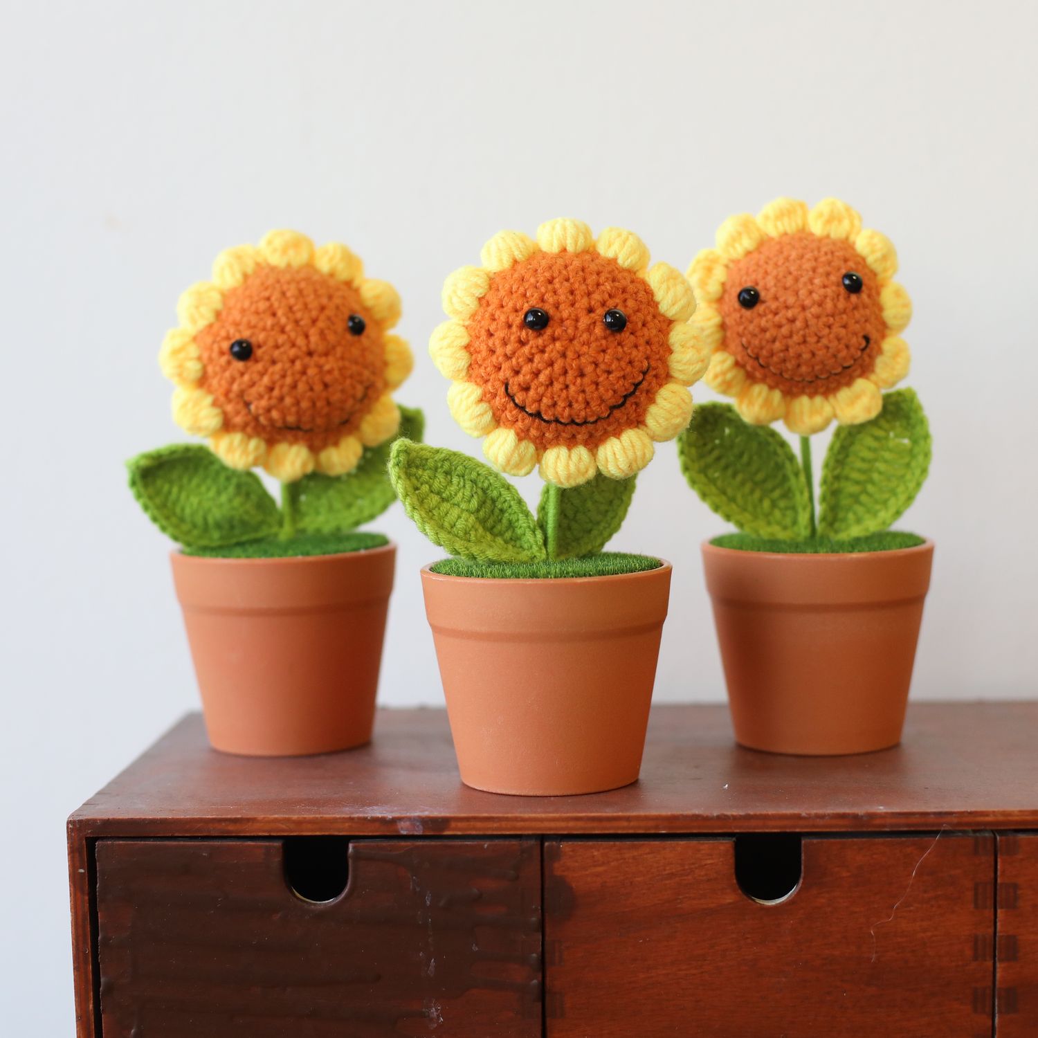 Potted Crochet Sunflower Toy