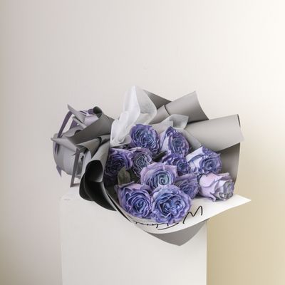 Blue Lavender Rose Only Bouquet