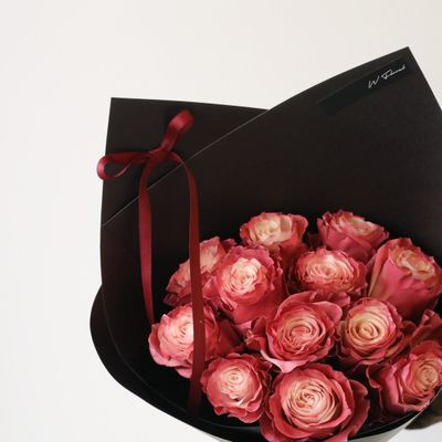 My Juliet Round Bouquet -  Red Wine  *Available On Aug 29