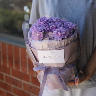 Lavender Carnation Round Bouquet - Mother&#39;s Day 2025