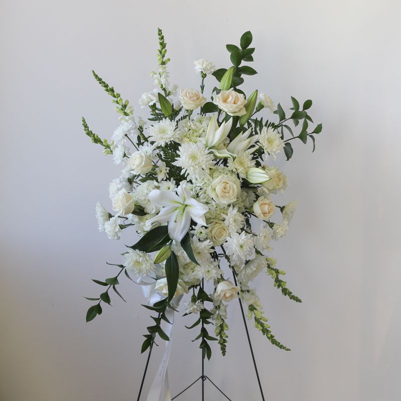 Eternal Grace White Standing Spray