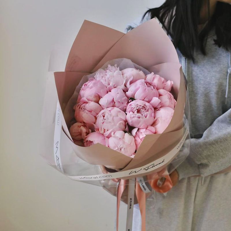 Pink Peony Peonies Round Bouquet