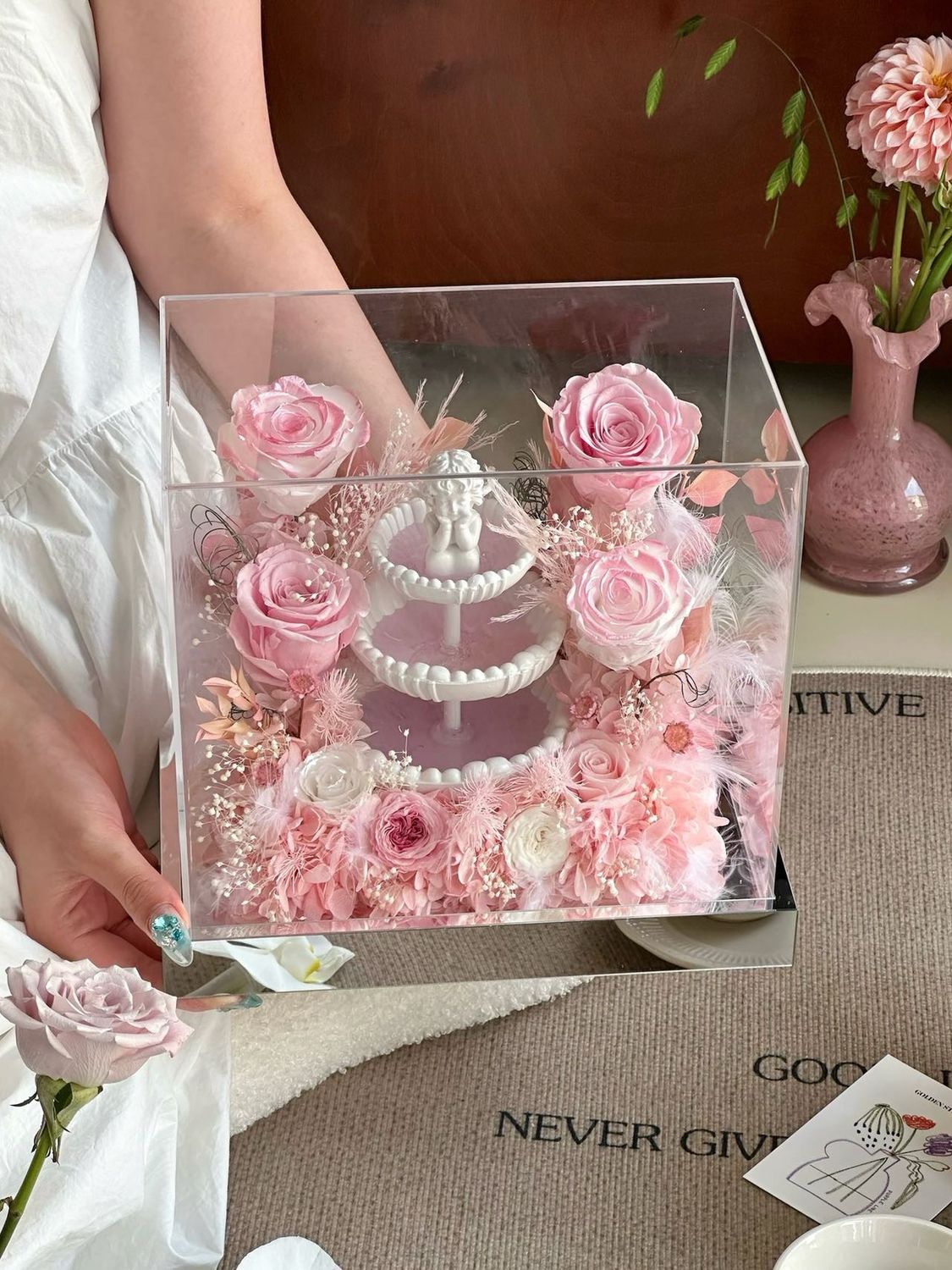 Preserved Flowers - Fountain of Dreams - Blush Pink