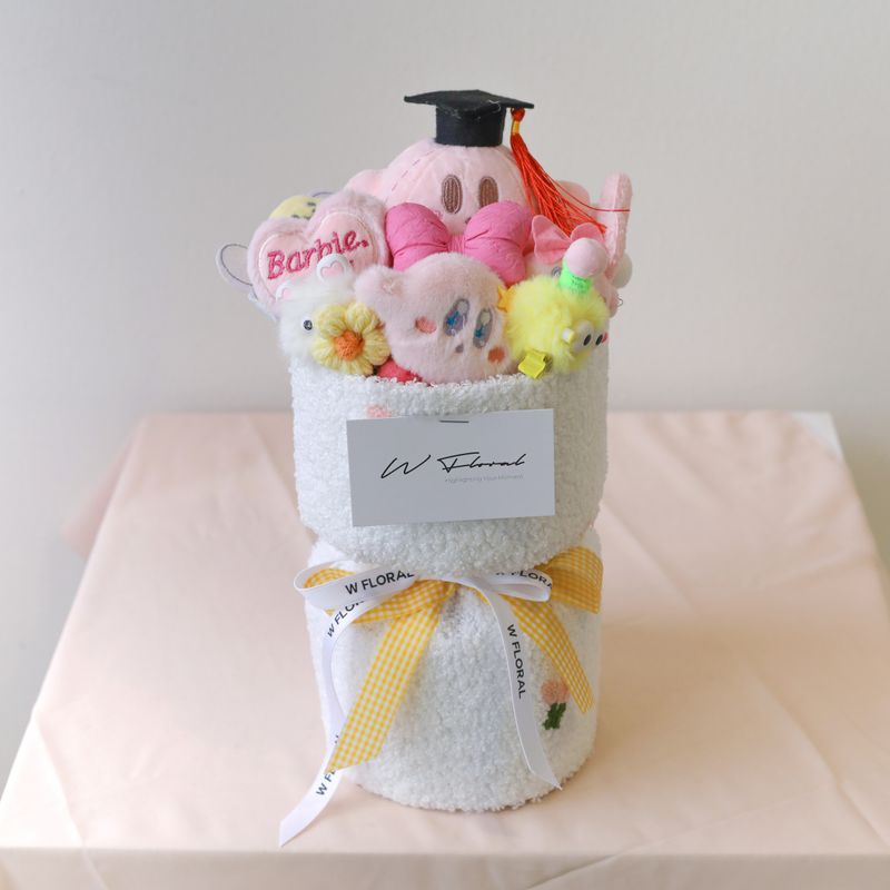 Kirby Plush Toy Bouquet – Graduation Edition - Small