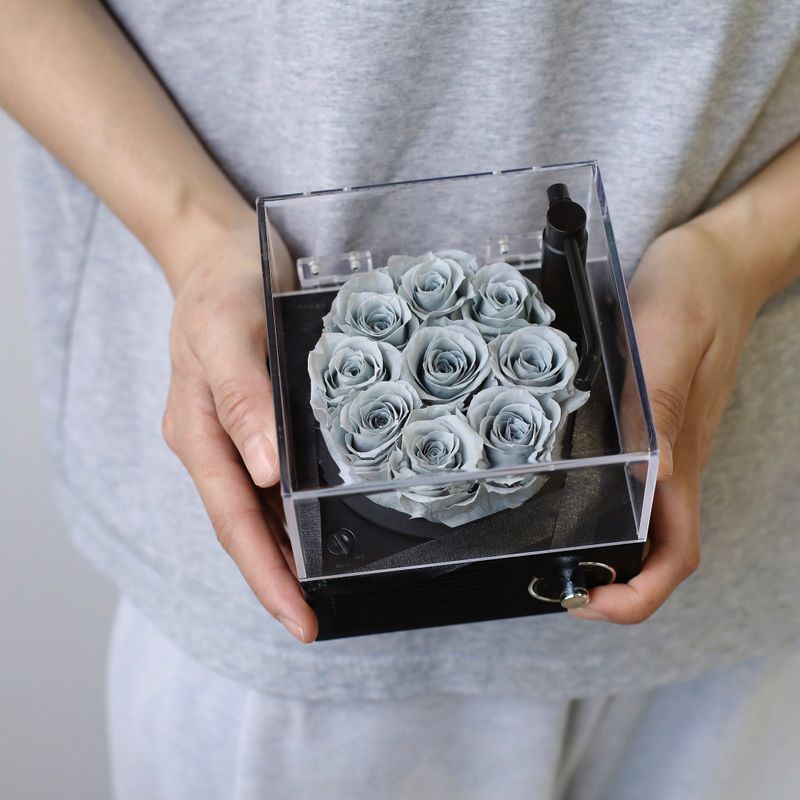 Preserved Rose - Mini Melody Bloom Bluetooth Speaker - Grey Blue