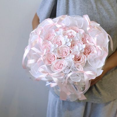 Artificial Soap Flower - Rosy Whispers Bouquet - Pink