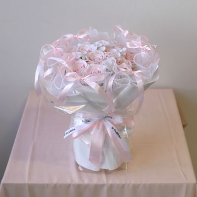 Artificial Soap Flower - Rosy Whispers Bouquet - Pink