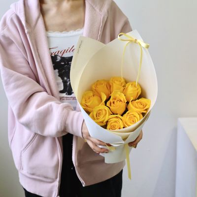 My Juliet Round Bouquet -  Yellow