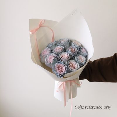 My Juliet Round Bouquet -  Blue Sand