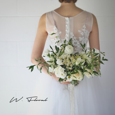 Garden style bridal bouquet by W Floral Studio