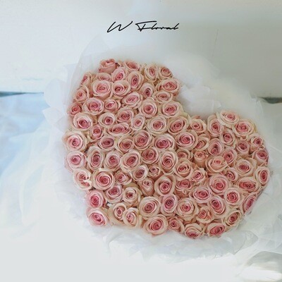 Chiffon Heart Pink