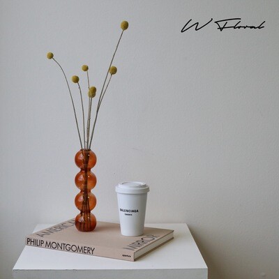 Modern flower vase with soft bubble-inspired shape