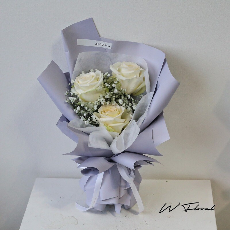Little rose bouquet with colour options and W Floral signature wrapping