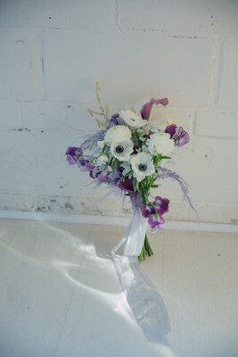 Bridal Bouquet - Elegant Whimsy Bridal Bouquet featuring anemone