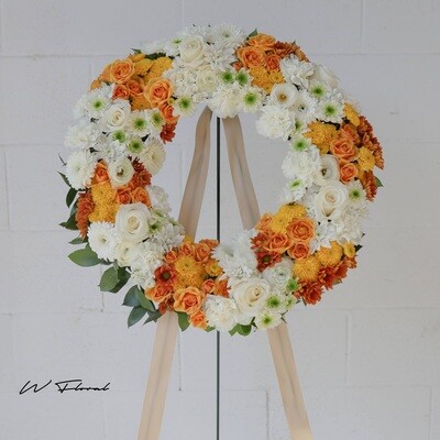 gold sympathy funeral wreath Toronto delivery