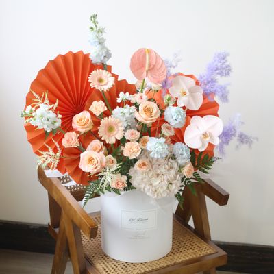 Fresh grand opening flower arrangement for reception desk GTA