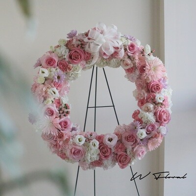 pink sympathy funeral wreath Toronto GTA