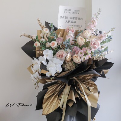 Artificial flower standing bouquet for store opening