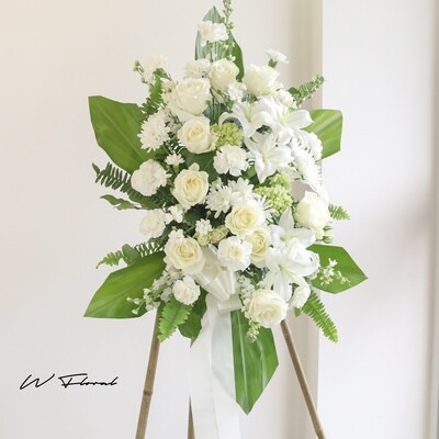 Ever After Peaceful White Standing Spray