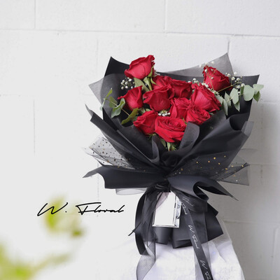 11 red rose bouquet by W Floral Studio Toronto