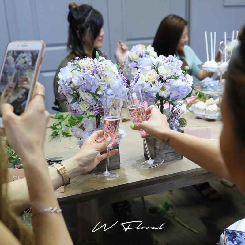 Fresh flower topiary floral workshop for beginners