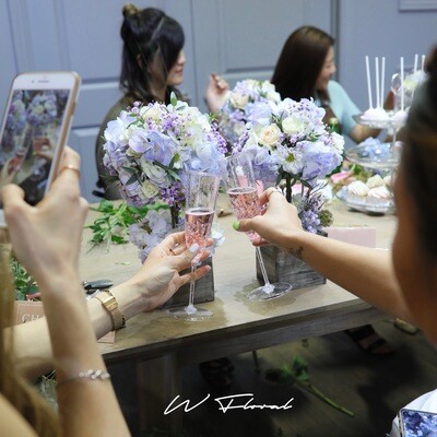 Fresh flower topiary floral workshop for beginners