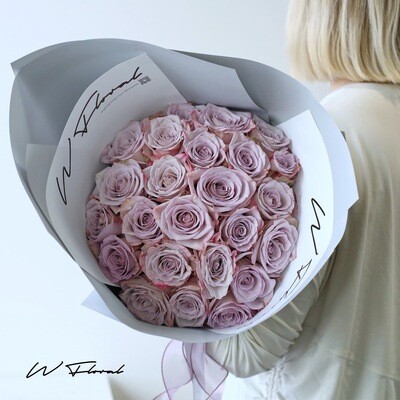 Lavender rose round bouquet by W Floral Studio