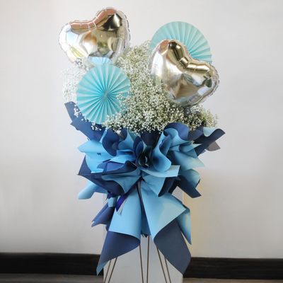 Baby’s breath grand opening standing flower arrangement Toronto
