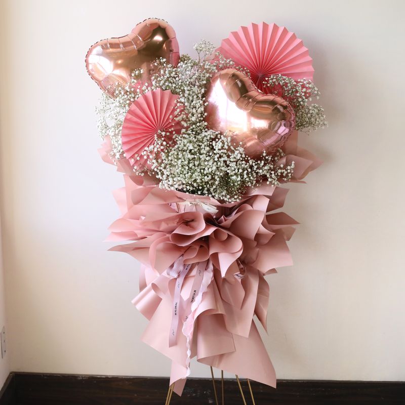 Baby’s breath grand opening standing flower arrangement Toronto