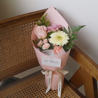 Mini cone mixed bouquet by W Floral Studio