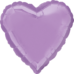 Heart-Shaped Balloon (Air-Filled), Color: Lavender