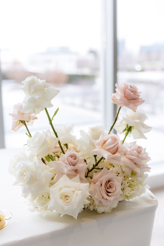 Standard Vaseless French Rose Centrepiece - Double Sided